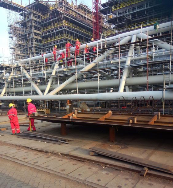 出口俄羅斯火炬塔噴鋁防腐